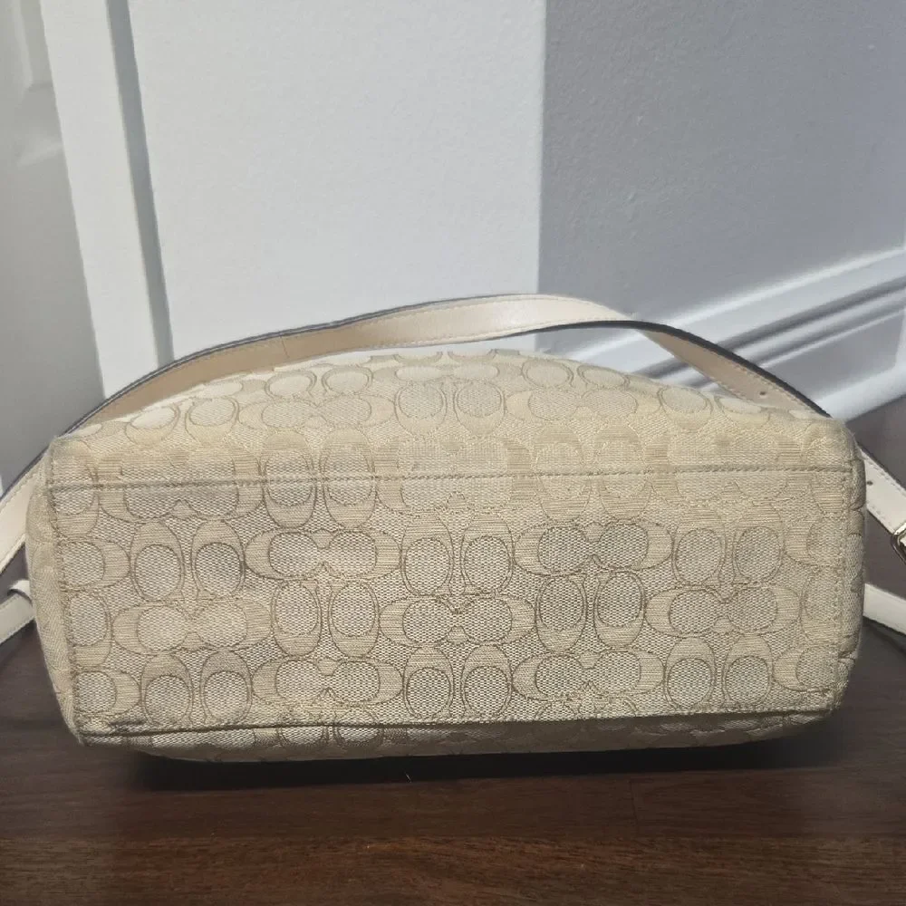Coach Beige Signature Shoulder Bag